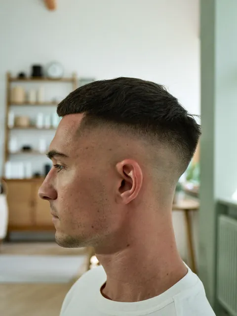 Skin fade with a textured crop